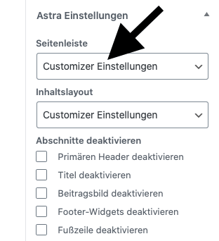 Wordpress Sidebar nur auf bestimmten Seiten anzeigen